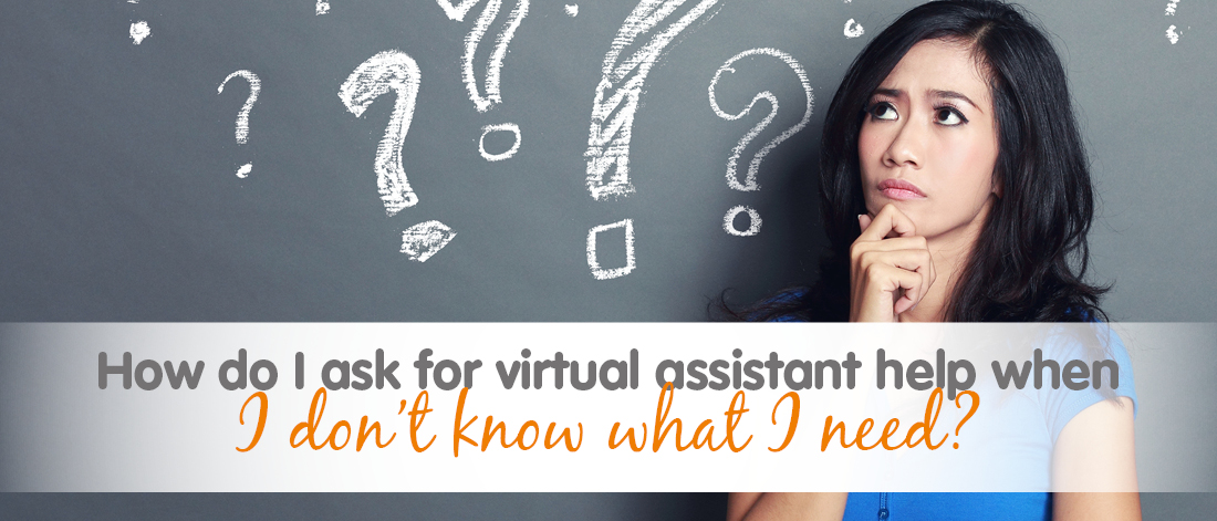 Confused looking woman needing help with Virtual Assistant